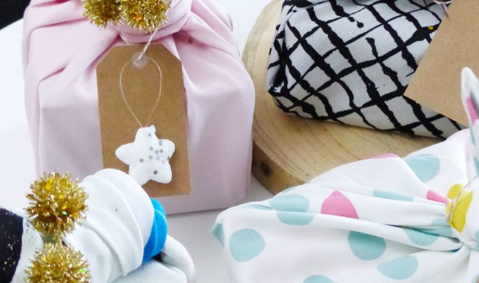 diy emballage cadeau tissu